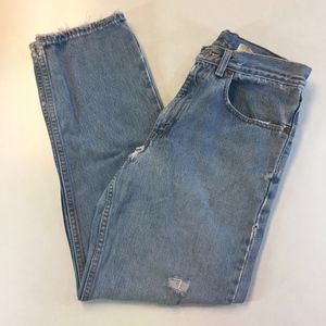 Vintage Levi's Heavily Distressed 550 Mom Jeans